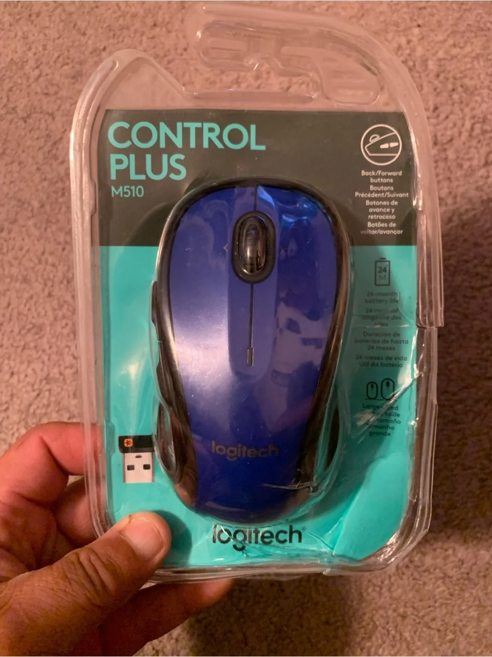 Logitech Control Plus Mouse M510 Damaged Packaging